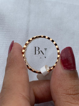 Lab Grown Diamond Wedding Band | Stackable 18K Rose Gold