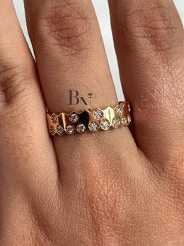 Lab Grown Diamond Wedding Band | Stackable 18K Rose Gold