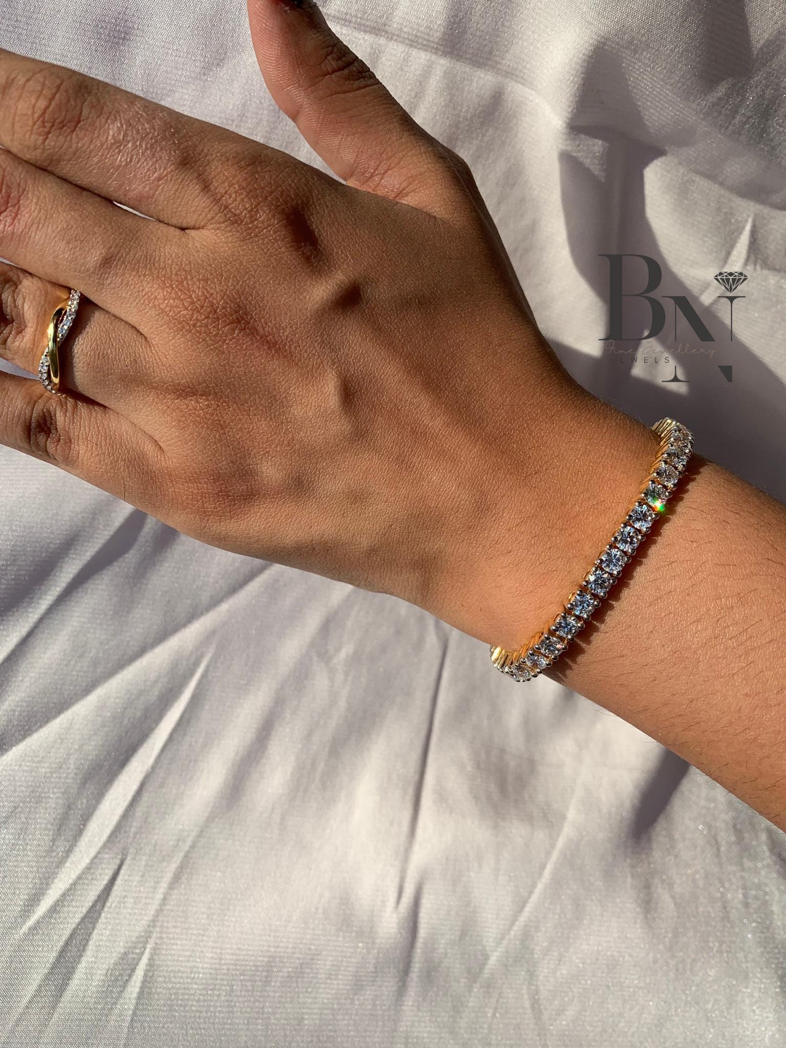 10 Carat Diamond Tennis Bracelet 14k Gold | IGI Certified Lab Diamond | Classic Bridal Wedding Bracelet | Anniversary Gift for Wife
