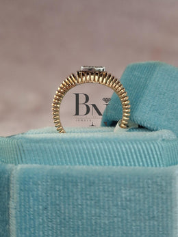 Lab Grown Diamond Signet Ring | Minimalist Statement 14K Solid Gold