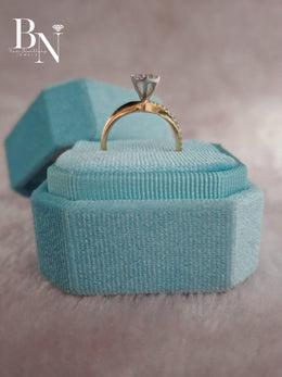 Lab Grown Diamond Solitaire Ring | Minimalist Vintage Bridal 14K Solid Gold