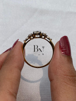 1ct Oval Lab Grown Diamond Engagement Ring | Vintage Floral Cluster 14K Gold