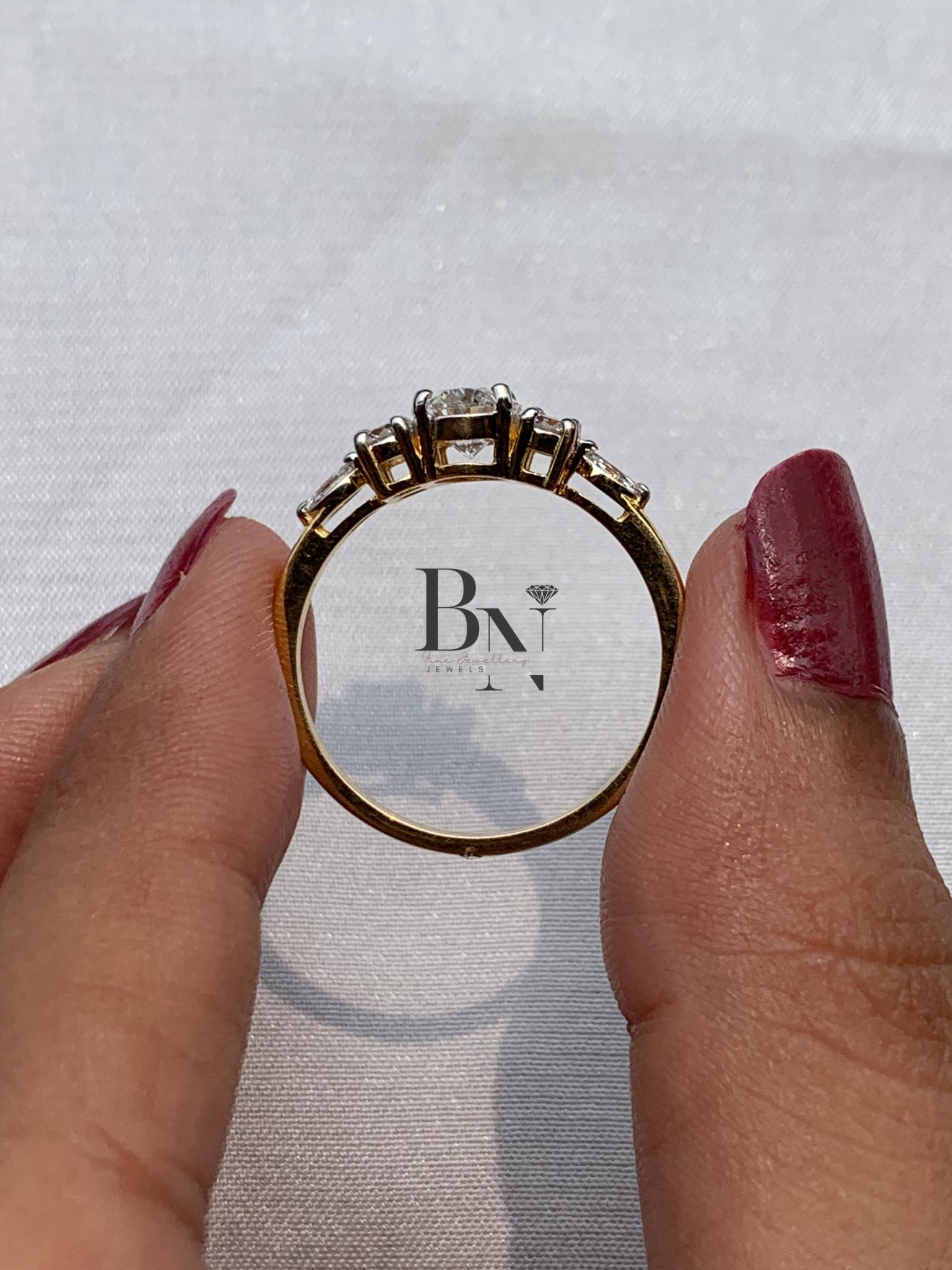 1.00 CT Oval Cluster Engagement Ring 14k Gold | Multi Stone Diamond Ring | Vintage Inspired Floral Proposal Ring | Unique Anniversary Gift
