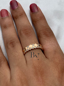 Lab Grown Diamond Wedding Band | Stackable 18K Rose Gold