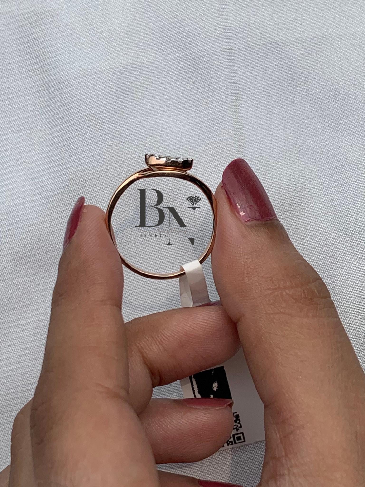 Lab Grown Diamond Signet Ring | Thin Promise Band 18K Gold