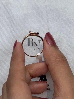 Lab Grown Diamond Signet Ring | Thin Promise Band 18K Gold