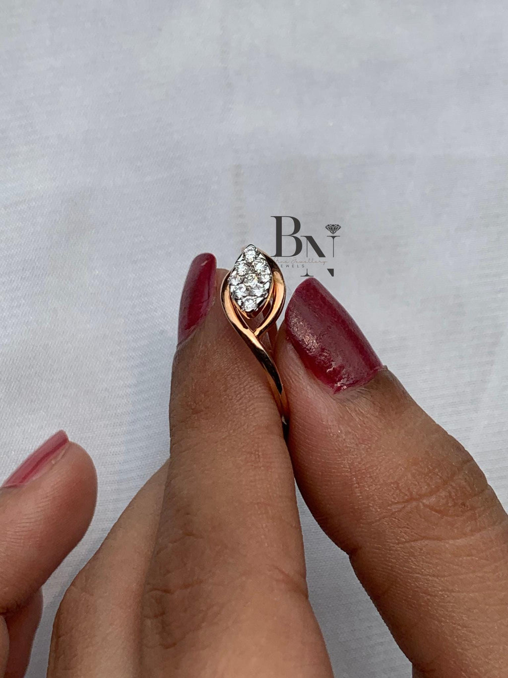18K Gold Lab-Grown Diamond Signet Ring – Thin Gold Band Promise Ring – Simple Minimalist Diamond Ring for Women