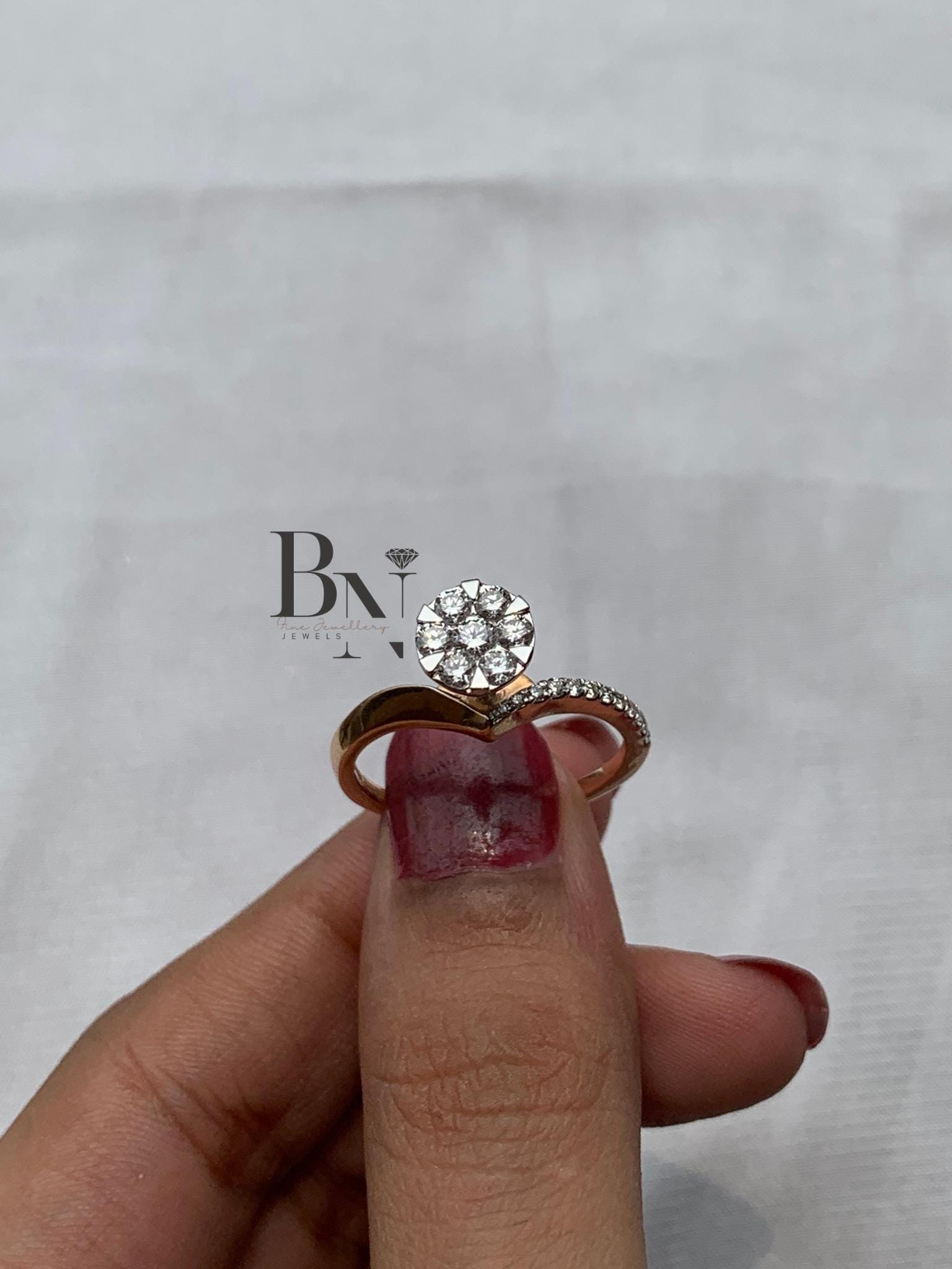 Lab Grown Diamond Solitaire Ring | Minimalist Vintage Bridal 14K Solid Gold