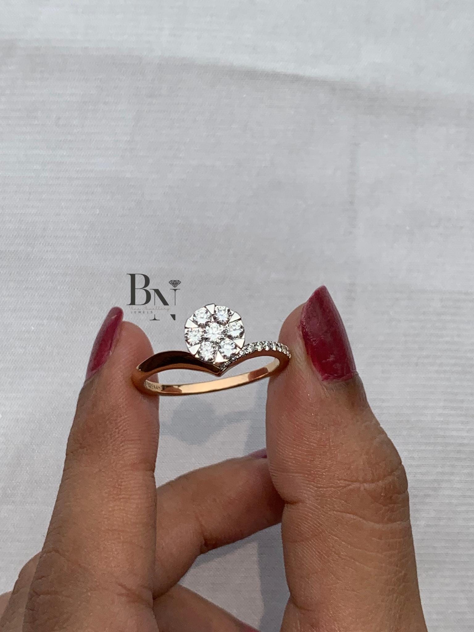 Lab Grown Diamond Solitaire Ring | Minimalist Vintage Bridal 14K Solid Gold