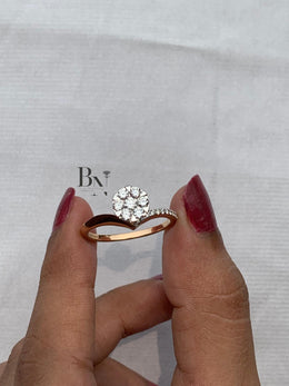 Lab Grown Diamond Solitaire Ring | Minimalist Vintage Bridal 14K Solid Gold