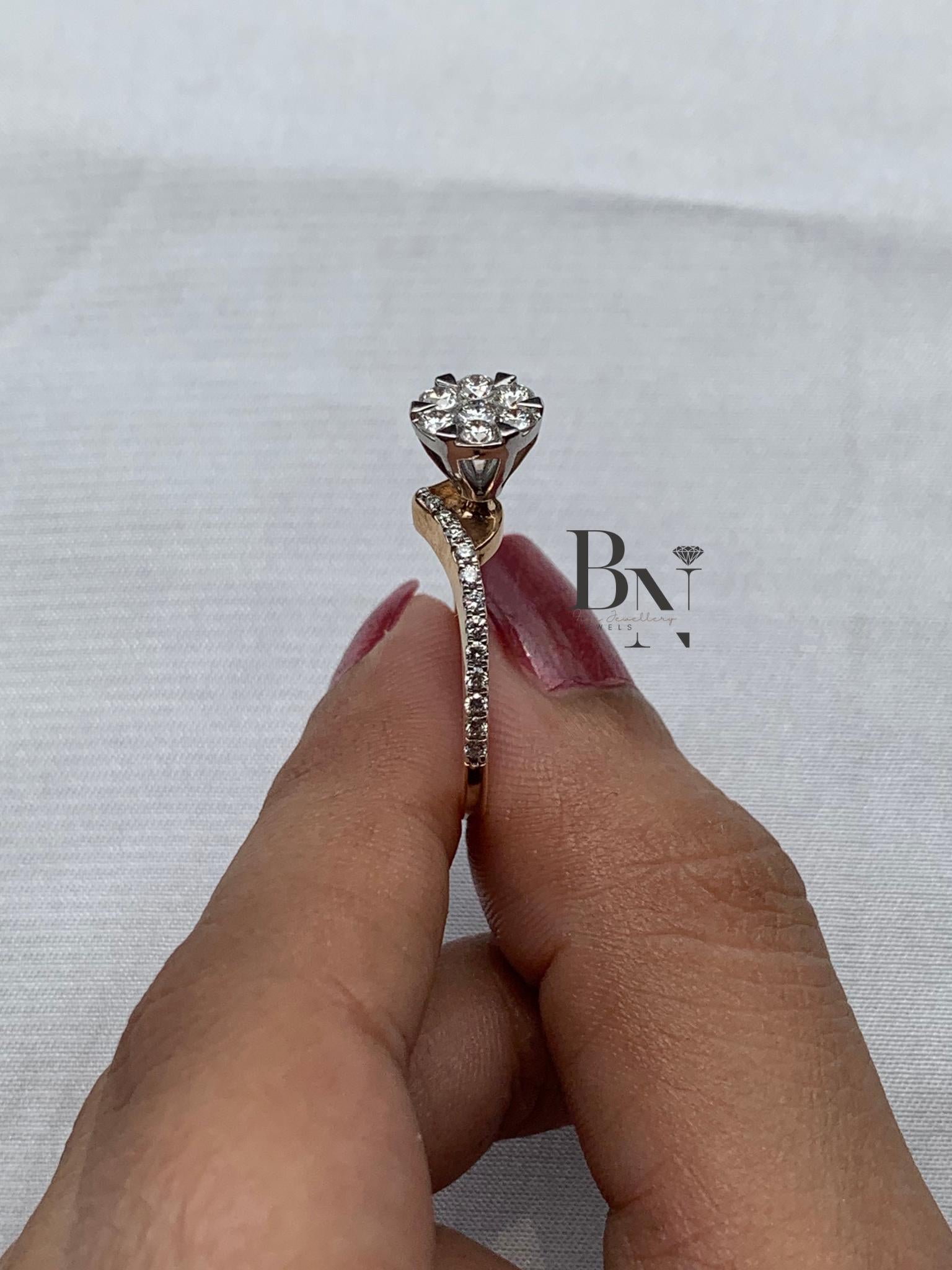 Lab Grown Diamond Solitaire Ring | Minimalist Vintage Bridal 14K Solid Gold