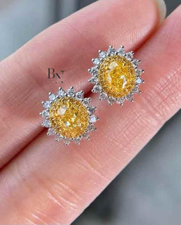 1ct Round Lab Grown Diamond Stud Earrings | Classic Solitaire 18K White Gold