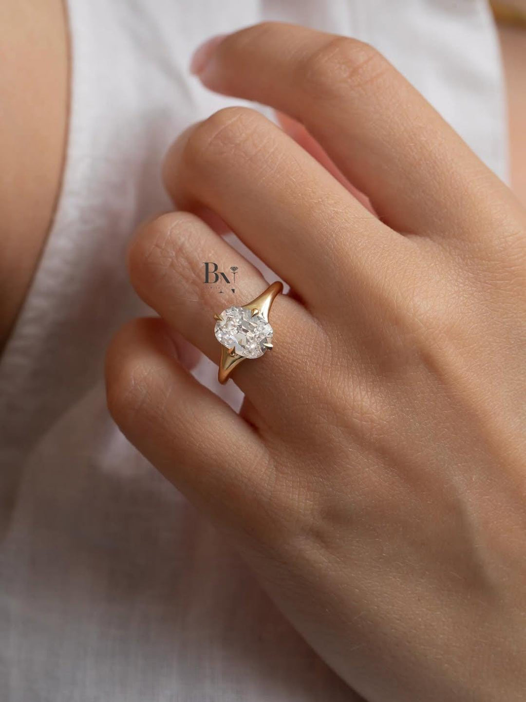 2 Carat Old Mine Cushion Lab Diamond Ring | Modern Solitaire Engagement Ring | Ethical Vintage Cut Ring | Conflict-Free Gift