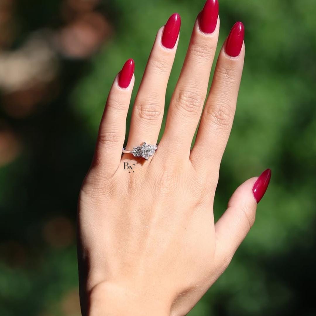 1ct Marquise Lab Grown Diamond Engagement Ring | Vintage Art Deco Five Stone 14K White Gold