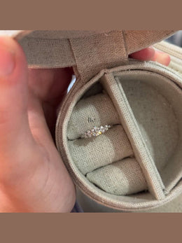 0.50ct Lab Grown Diamond Engagement Ring | Asymmetrical Cluster Nature Inspired 14K White Gold