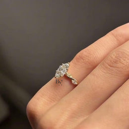 1ct Marquise Lab Grown Diamond Engagement Ring | Twisted Vine Solitaire 14K Yellow Gold