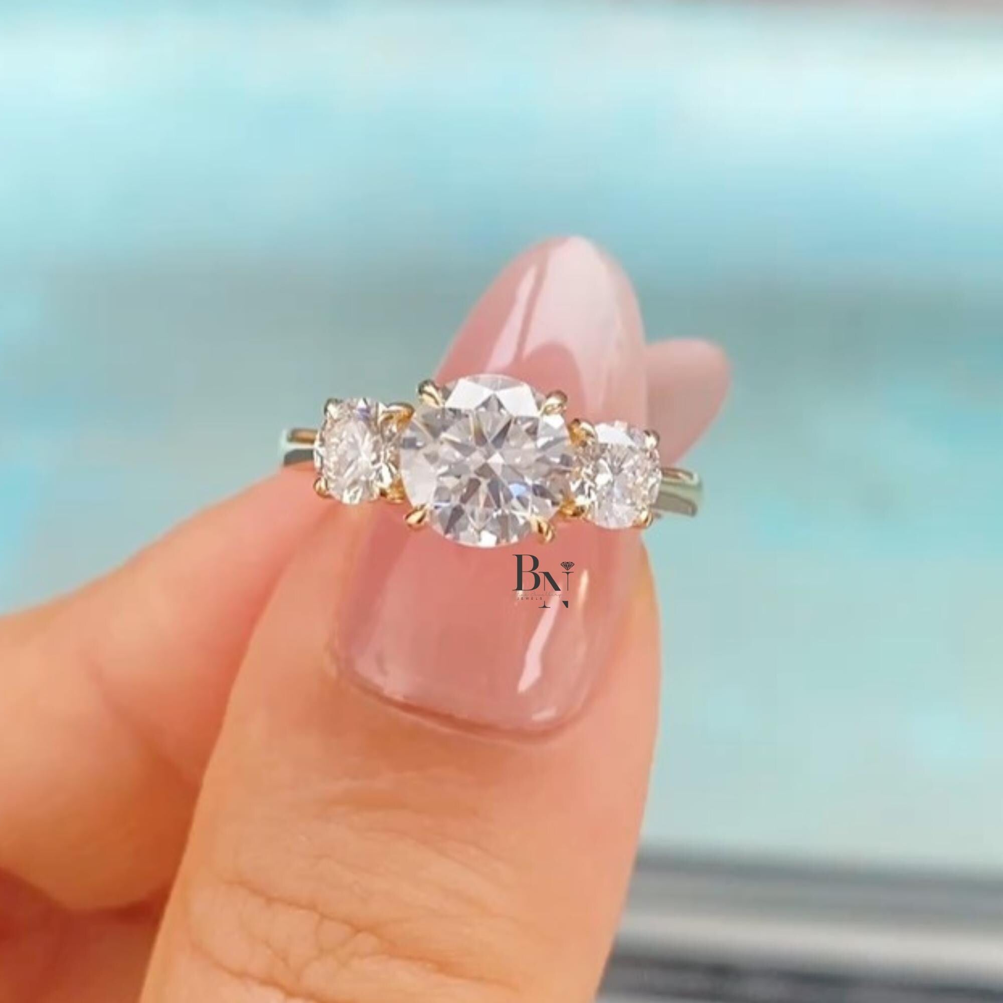 1.60 CTW Round Lab Diamond Halo Ring | 14K White Gold Pave Band | IGI Certified | Round Brilliant Proposal Gift | Type IIa