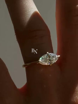 1.50ct Marquise Lab Grown Diamond Solitaire Ring | V-Prong Elongated Bridal 14K Yellow Gold