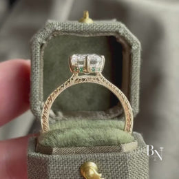 2ct Emerald Cut Lab Grown Diamond Engagement Ring For Arundhati