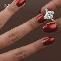 3ct Marquise Lab Grown Diamond Engagement Ring | Vintage Filigree Lotus Antique Bridal 14K Gold