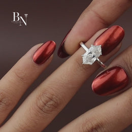 1.5ct Dutch Marquise Cut Lab Grown Diamond Ring | 14K Gold Bezel Set Engagement Ring | Handcrafted Filigree Solitaire