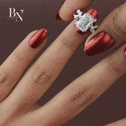 3ct Emerald Cut Lab Diamond Ring, Nature Inspired Vine Engagement Ring, Hidden Halo Botanical Gold Ring